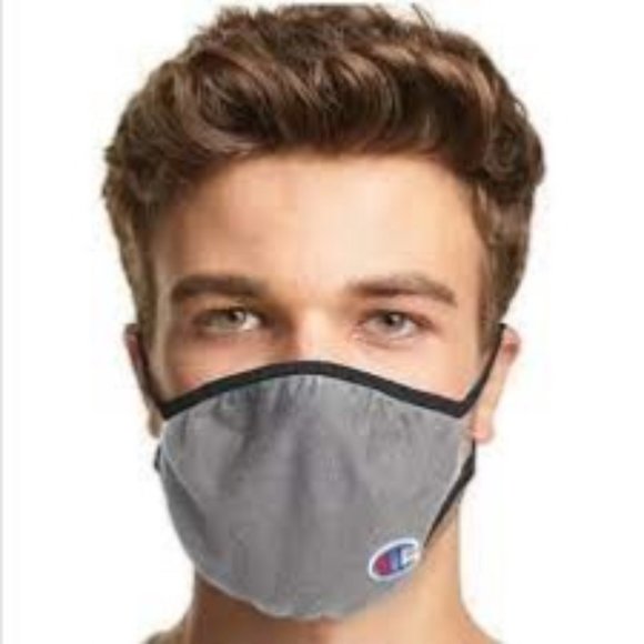 Champion 6 Adult Face Masks 2 Boxes Of 3 Concrete L/XL Reusable - Picture 3 of 8